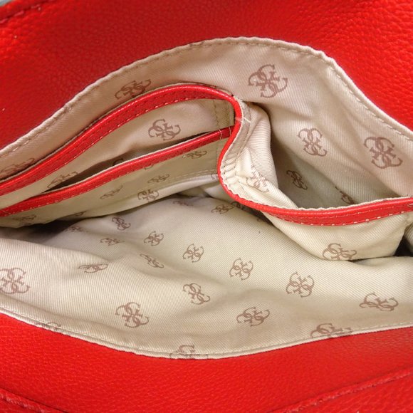 New GUESS Gabi Girlfriend Satchel Red Handbag - Picture 7 of 15